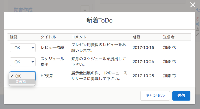 新着ToDo